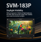Preview: TVLogic SVM-183P, 18.5" 12G-SDI High Brightness Field Monitor