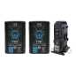 Preview: IDX EC-J198/2X, 2 x CUE-J198 Batteries, 1 x VL-2X Charger with 4 pin XLR DC Output (36W)