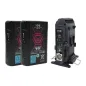 Preview: IDX EC-J98/2X, 2 x CUE-J98 Batteries, 1 x VL-2X Charger with 4 pin XLR DC Output (36W)