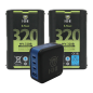 Preview: IDX HV-320/PD3, 2 x HV-320B Batteries, 1 x UC-PD3 USB-C Charger