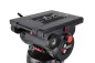 Preview: Camgear V60S EFP Fluid Head, 4-Bolt flat base Fluid Head incl. Wedge Plate WP-6 & 2x Telescopic Pan Bar PB-3