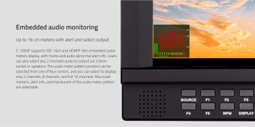 Swit S-1093F Luxus Kit, 2K/3G/HD/SD-SDI / HDMI Full HD Monitor, 450 Nits, ohne Akku-Platte