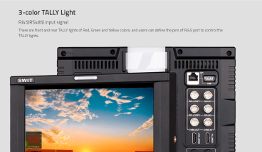 Swit S-1093F Luxus Kit, 2K/3G/HD/SD-SDI / HDMI Full HD Monitor, 450 Nits, ohne Akku-Platte