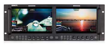 Swit M-1093F | 2x9" Rackmount IPS LCD Panel, Waveform und Vector scope