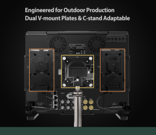 TVLogic SVM-130P, 13.9" 12G-SDI High Brightness Field Monitor, V-Mount