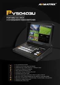 AVMatrix PVS0403U Portable 4-CH SDI&HDMI Video Switcher