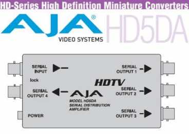 AJA HD5DA 1x4 HD/SD-SDI Verteiler/Verstärker (HD 5 DA)