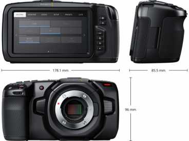 BlackMagic Pocket Cinema Camera 4K HDR mit Touchscreen und MFT-Mount {Body ohne Objektiv}
