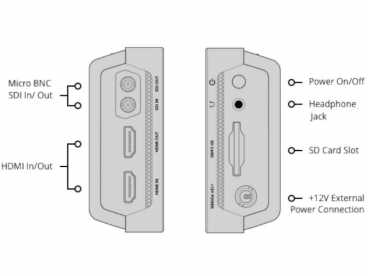 Blackmagic Video Assist 5" 12G HDR, SDI HDMI HDR Touchscreen 4K Monitor und Recorder