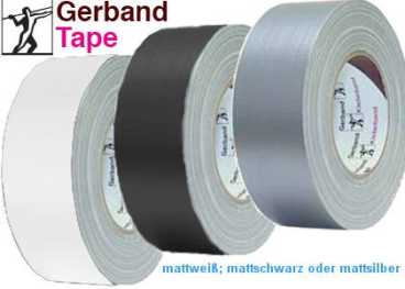 GERBAND Gaffa Tape matt silber (Gewebe Klebeband 50 Meter/5 cm)
