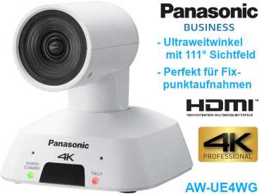 Panasonic AW-UE4WG 4K Ultraweitwinkel HDMI LAN und USB PTZ 111-Grad Kamera bis 30p