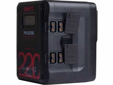 V-Mount SWIT PB-S220S CINE Li-Ion Akku 220Wh 14,4V 15,3A mit 4x D-Tap 1x USB Out
