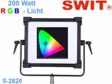 SWIT S-2820 Bi-Color 200 Watt RGB-LED Flächenlicht mit Bügel
