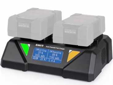 SWIT S-3812S SIMULTAN 6 Amper Turbo Duo-Schnelllader mit LCD Display und DC OUT