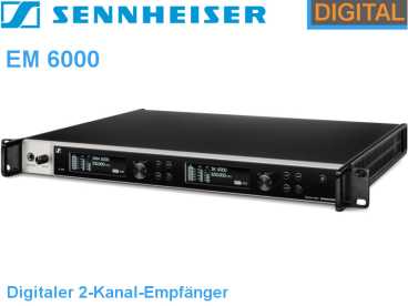 Sennheiser EM 6000 {digitaler 2-Kanal 1HE 470-714 MHz Empfänger}