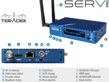 Preview: Teradek SERV PRO - SDI HDMI Echtzeit WiFi live-HD iOS Android Monitoring