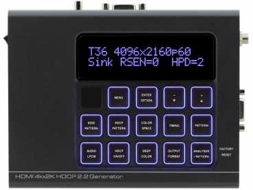 Testbildgenerator HDMI und VGA Pattern {UHD 4K-60 4:4:4} auch HDMI Analyzer