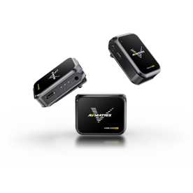 AVMatrix VM12 Dual, Drahtloses Mikrofonsystem Set (2,4 GHz) 2x Sender und 1x 2-Kanal-Empfänger