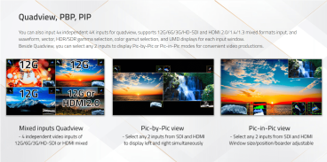 Swit BM-U325MD, 4K 31,5" HDR Monitor mit 1500 Nits, 4x 12G SDI und 1x HDMI Eingang
