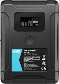 Newell BP-150LCD, V-Mount Li-Ion Akku 155 Wh/14,4 Volt / 10,5 Ah, USB-Ausgang: 5 V, 3 A, LCD Anzeige