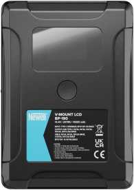 Preview: Newell BP-190LCD,  V-Mount Li-Ion Akku 190 Wh/14,4 Volt / 14,0 Ah, USB-Ausgang: 5 V, 3 A, LCD Anzeige