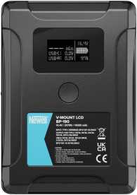 Newell BP-190LCD,  V-Mount Li-Ion Akku 190 Wh/14,4 Volt / 14,0 Ah, USB-Ausgang: 5 V, 3 A, LCD Anzeige