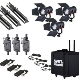 Swit FL-C60D 3KIT | Set of 3 x 60W LED Spotlight, 25000lux, V-Mount, DMX