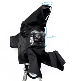 camRade rainCover OB/EFP Large, grosser Regenschutz für Broadcast Kameras mit Box-Optik in schwarz