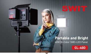 Swit CL-40D 2KIT, Dimmbare 40 W Bi-Color Soft LED Leuchte im 2er Kit, V-Mount Akkuanschluss