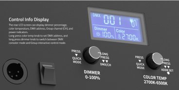 Swit CL-M100D, mini size bright Bi-color Panel Light, also ideal for hoisting or studio, especially small space