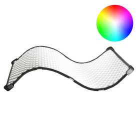 Fomex FlexColor FC1200 Kit, dimmbares Flexibles 120W RGB WW LED Licht mit Controller und mit V-Mount Akkuaufnahme