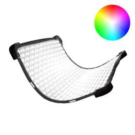 Fomex FlexColor FC600 Kit, dimmbares Flexibles 60W RGB WW LED Licht mit Controller und mit V-Mount Akkuaufnahme