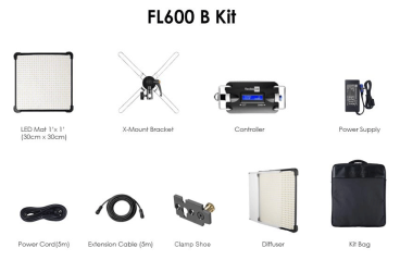 Fomex FL600, Flexibles, dimmbares LED Licht mit 60W, 3200K - 5600K, V-Mount Akkusystem