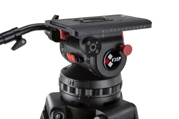 Preview: Camgear V35P EFP Fluid Head incl. Wedge Plate WP-5 & 2x Telescopic Pan Bar PB-2 (Left & Right)