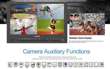 Lilliput BM150-4KS, 15,6" 4K Videomonitor mit HD-SDI & HDMI, Quad in Flightcase