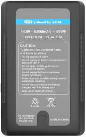 Newell BP-95WS, V-Mount Akku 95 Wh/14,8 Volt 6,6 Ah, USB-Ausgang: 5 V, 2,1 A