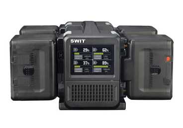 Swit PC-P461A 4x6A Super Fast Gold mount Charger, 4-ch simultaneous charging with 6A super fast charging current