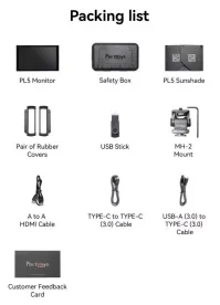 Portkeys - PL5,  5,4" Small Field HDMI-Kameramonitor für DSLR-Live-Streaming