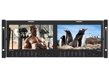 Preview: TVLogic RKM-290A, Dual 9” 4RU Rack-Mount Monitor