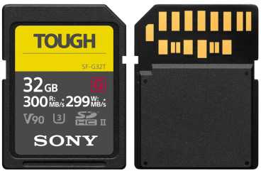 SONY SF-G32T 32GB Tough - bis 300 MB/s schnelle und robuste SDXC UHS-II V90 Karte - Kopie