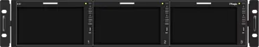 Preview: TVLogic R-5T, 3 x 5.5” LCD 2RU 1920 x 1080 Triple LCD UHD-4K Ready Rack Mount, 500cd/㎡ (12G/6G/3G/HD/SD-SDI, HDMI)
