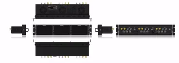 Preview: TVLogic R-5T, 3 x 5.5” LCD 2RU 1920 x 1080 Triple LCD UHD-4K Ready Rack Mount, 500cd/㎡ (12G/6G/3G/HD/SD-SDI, HDMI)