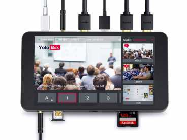 YoloLiv YoloBox, Tragbarer Video Mischer-Switcher mit integriertem Live Streaming