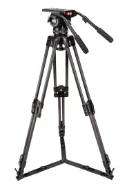 Camgear V25P EFP CF GS (100mm Bowl) EFP100/CF2 Carbon Fiber Tripod, Ground Spreader GS-2 & Tripod Bag