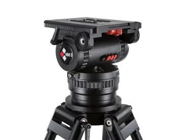 Camgear V60S EFP Fluid Head, 4-Bolt flat base Fluid Head incl. Wedge Plate WP-6 & 2x Telescopic Pan Bar PB-3
