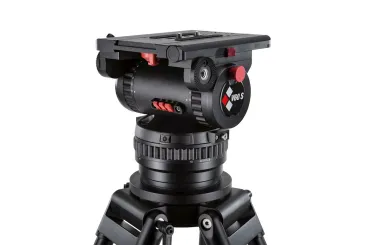 Camgear V60S EFP Fluid Head, 4-Bolt flat base Fluid Head incl. Wedge Plate WP-6 & 2x Telescopic Pan Bar PB-3