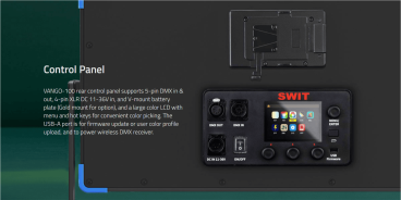 Swit VANGO-100, Slim professional 100W RGBW LED Panel Light, V-Mount, DMX&APP