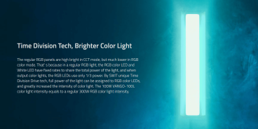 Preview: Swit VANGO-100LH l 8:1 RGBW Panel Light 2.1cm ultra slim, without Bag and Gooseneck, Natural-Soft 100W SMD-LED, V-Mount&DMX&APP.