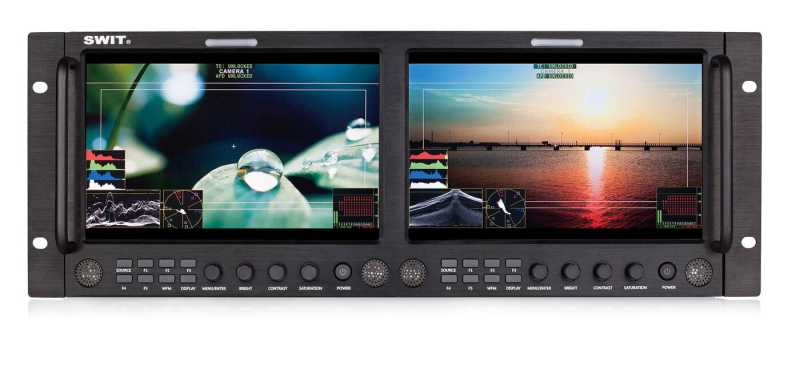 Swit M-1093F | 2x9" Rackmount IPS LCD Panel, Waveform und Vector scope Swit M-1093F | 2x9" Rackmount IPS LCD Panel, Waveform und Vector scope