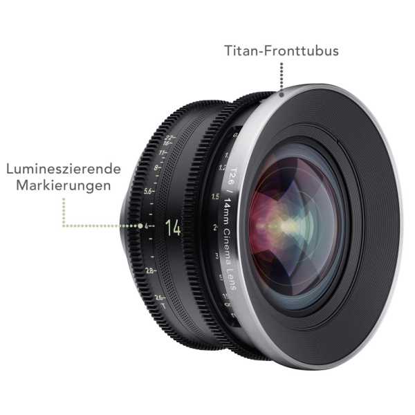 XEEN Meister 14mm T2.6 - E Mount, Vollformat Weitwinkel Objektiv